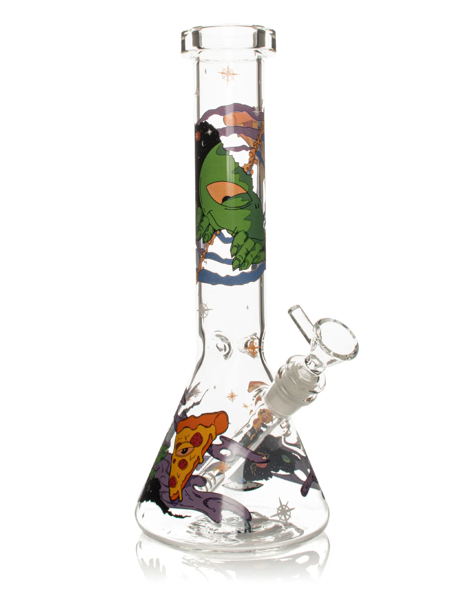 Red Eye Glass 12" Pizza Alien Beaker by Red Eye Glass