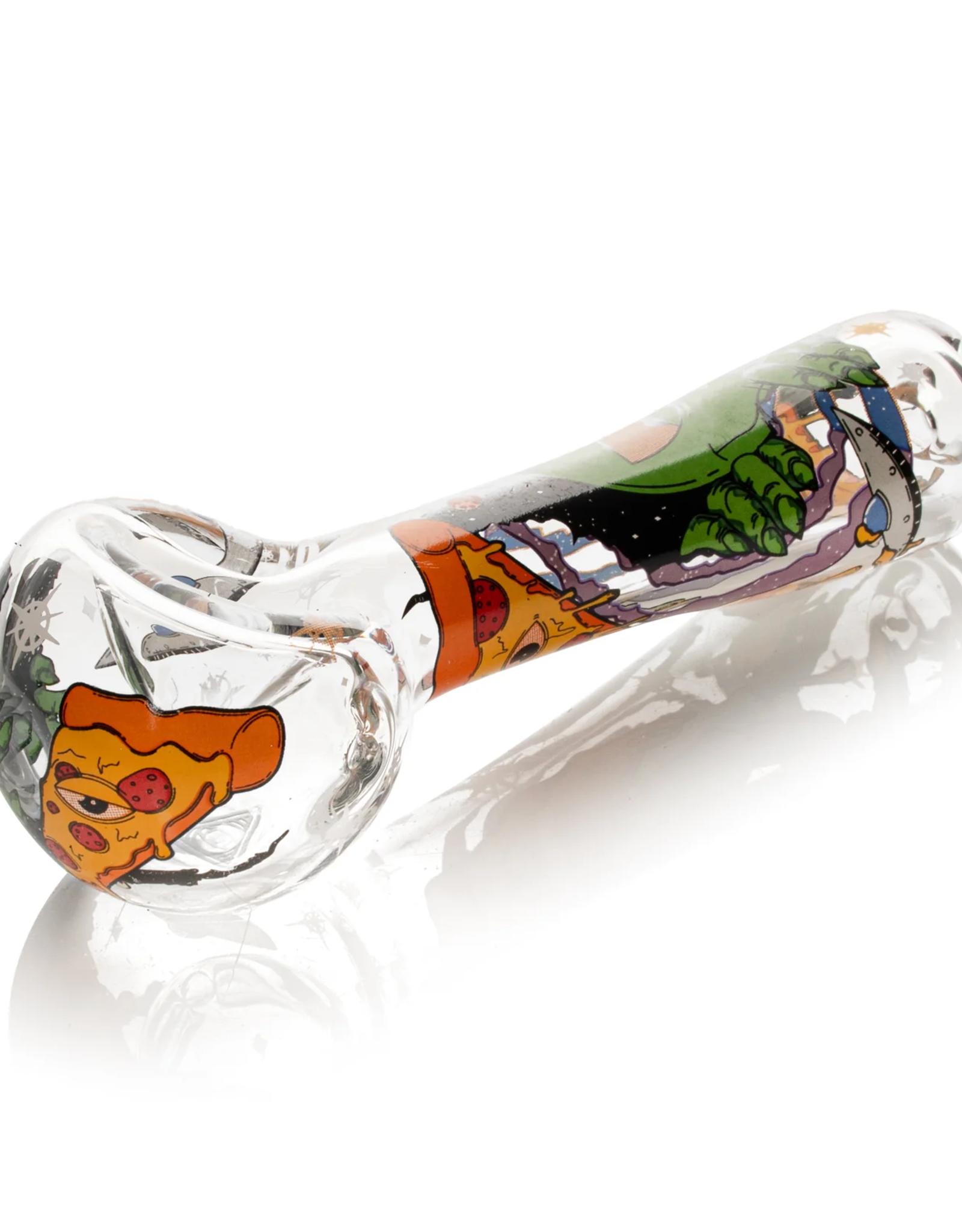 Red Eye Glass 4.5" Pizza Pipe by Red Eye Glass