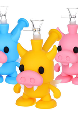 Vampire Cow Silicone Bubbler - 6" / Colours Vary Vampire Cow Silicone Bubbler - 6" / Colours Vary
