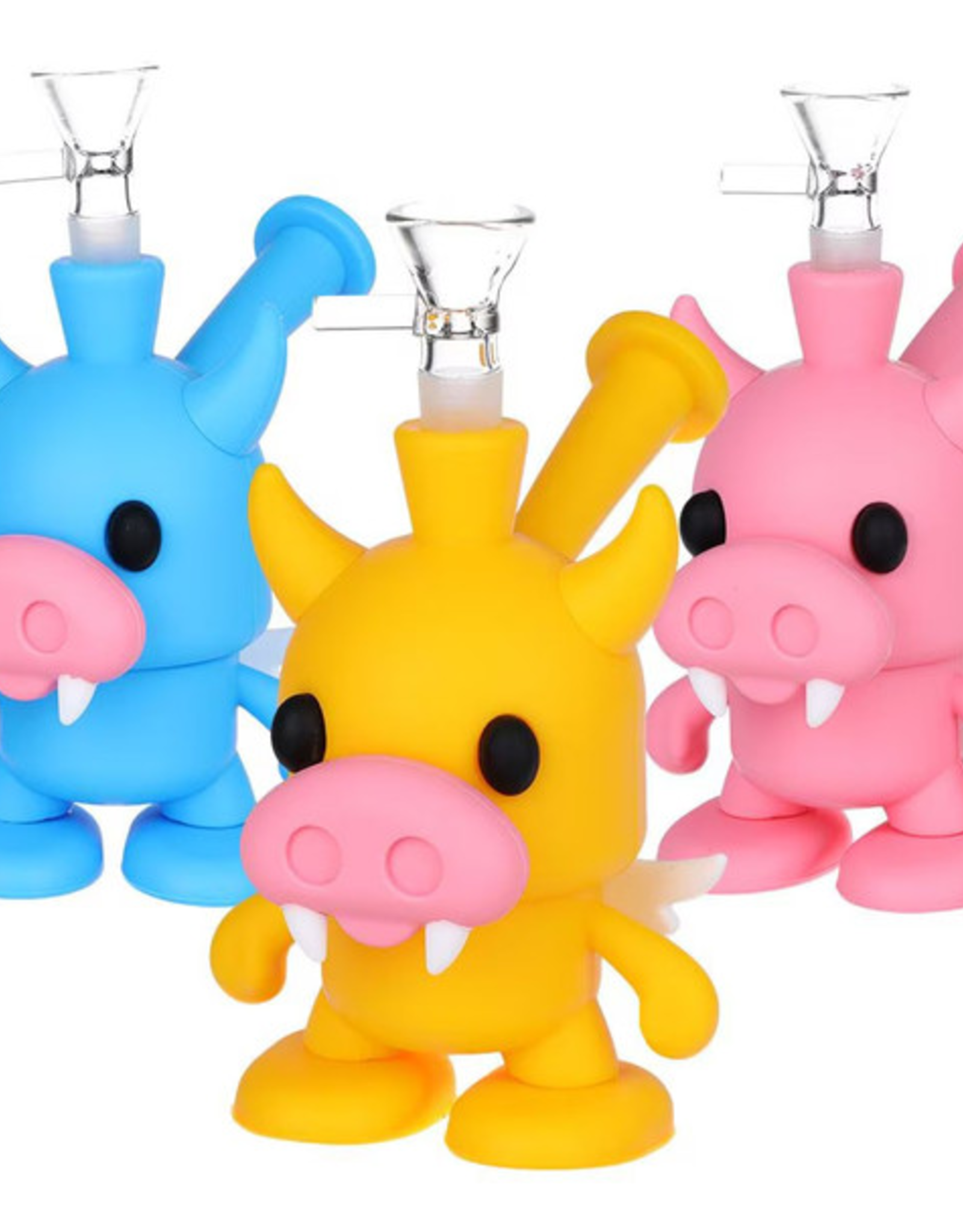 Vampire Cow Silicone Bubbler - 6" / Colours Vary