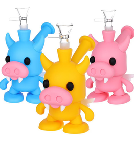 Vampire Cow Silicone Bubbler - 6" / Colours Vary