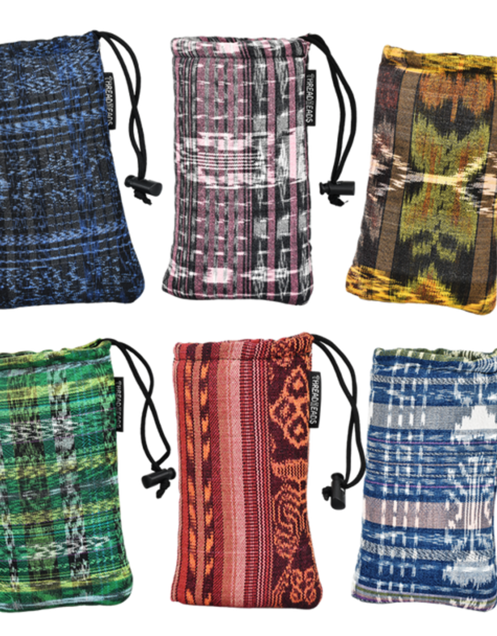 ThreadHeads Large Drawstring Padded Pouch - 4"x7" / Assorted Styles