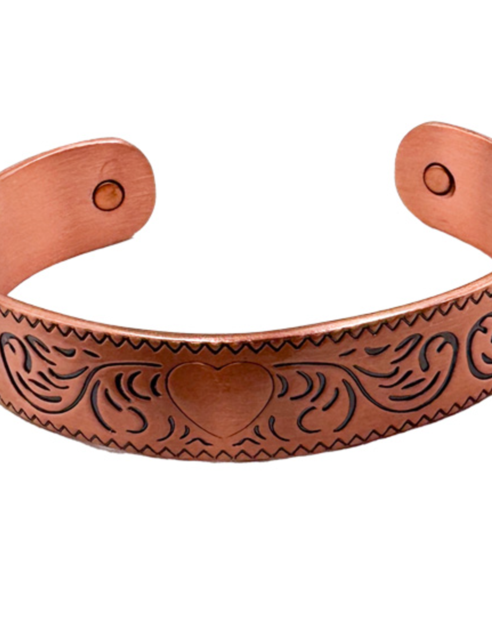 Heart Magnetic Copper Bangle