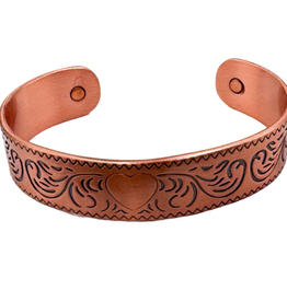 Heart Magnetic Copper Bangle