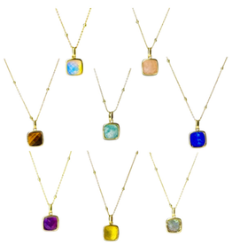Faceted Square Necklace