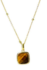 Faceted Square Necklace