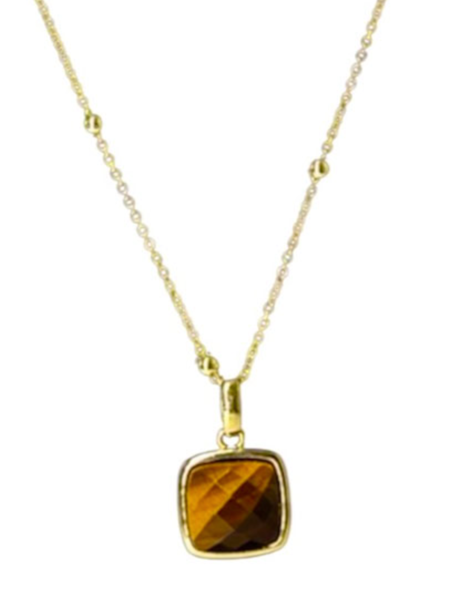Faceted Square Necklace
