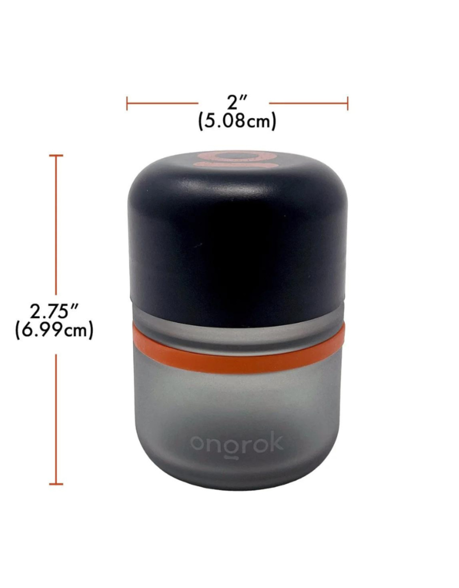 Ongrok 80ml Frosted Grey Childproof Jar - Assorted Colours