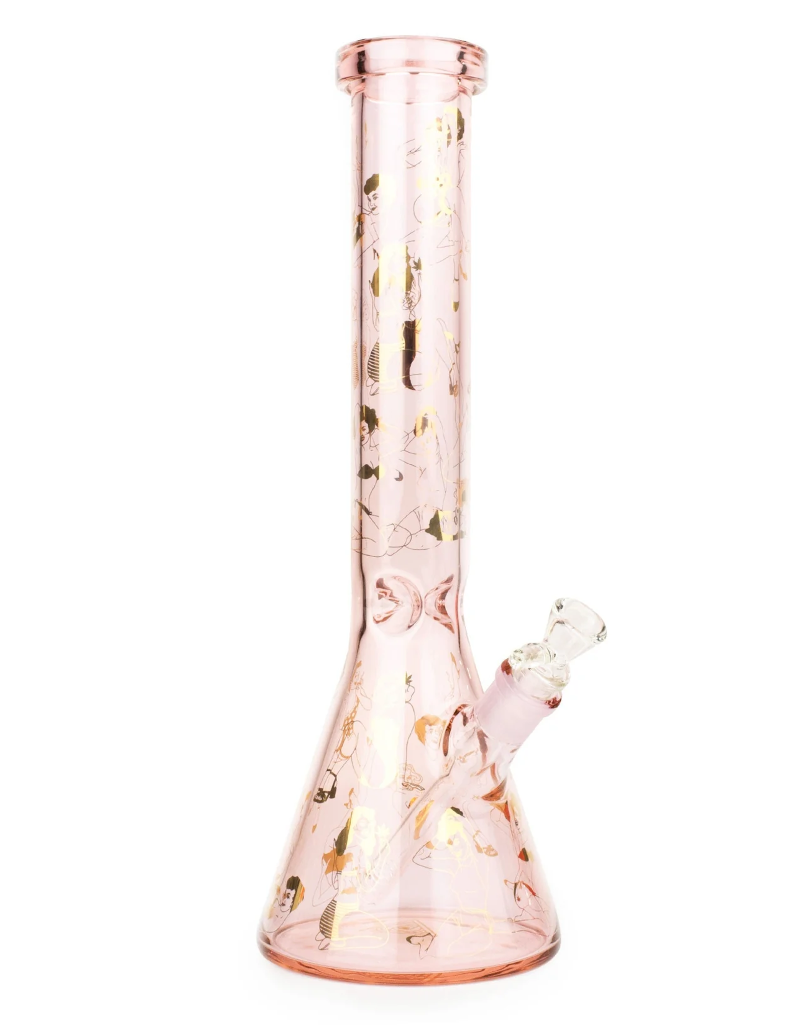 Red Eye Glass 15" Pink Pin-Up Beaker by Redeye Glass