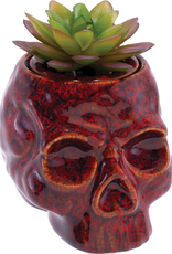Red Skull Planter Ceramic Stash Jar - 4.5"