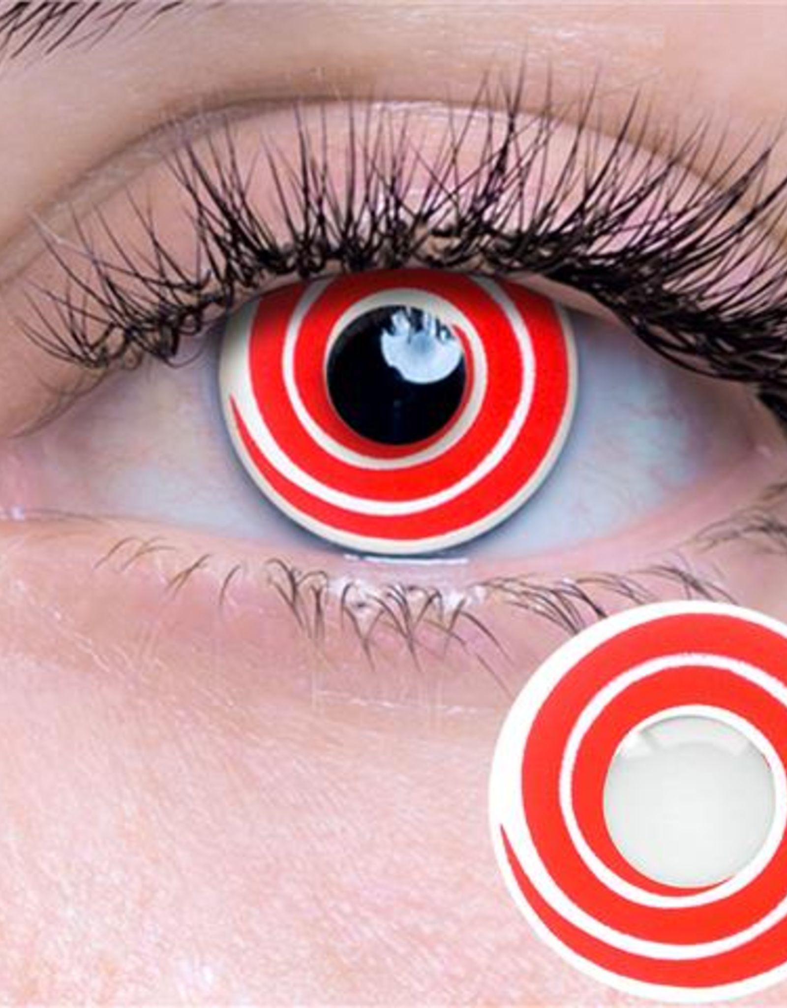 Red Spiral Contact Lenses
