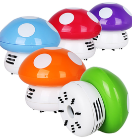 Mushroom Desktop Vacuum Cleaner - 3.5" x 3.75" / Colours Vary