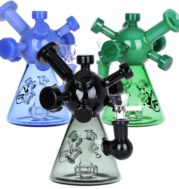 Pulsar 7" Molecule Glass Water Pipe by Pulsar - Assorted Colours