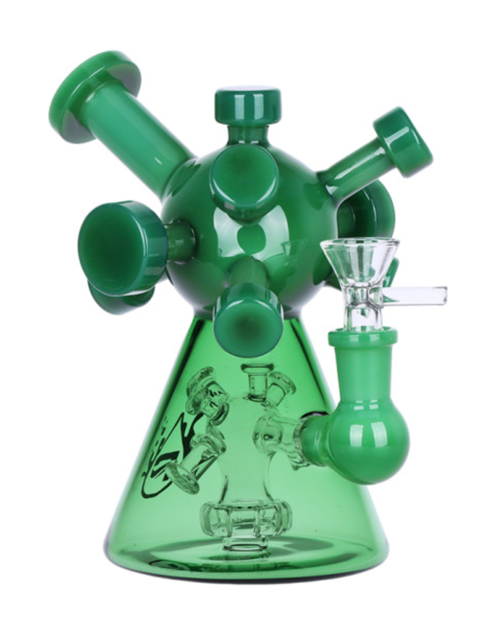 Pulsar 7" Molecule Glass Water Pipe by Pulsar - Assorted Colours