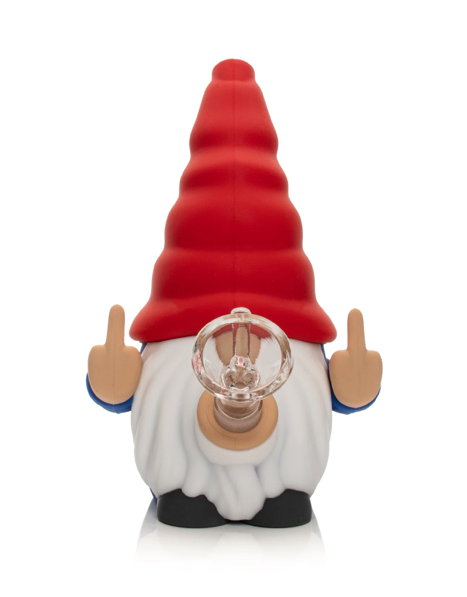 6" Red & Blue No Fux Gnome Water Pipe