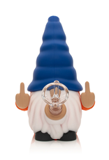 6" Blue & Red No Fux Gnome Water Pipe