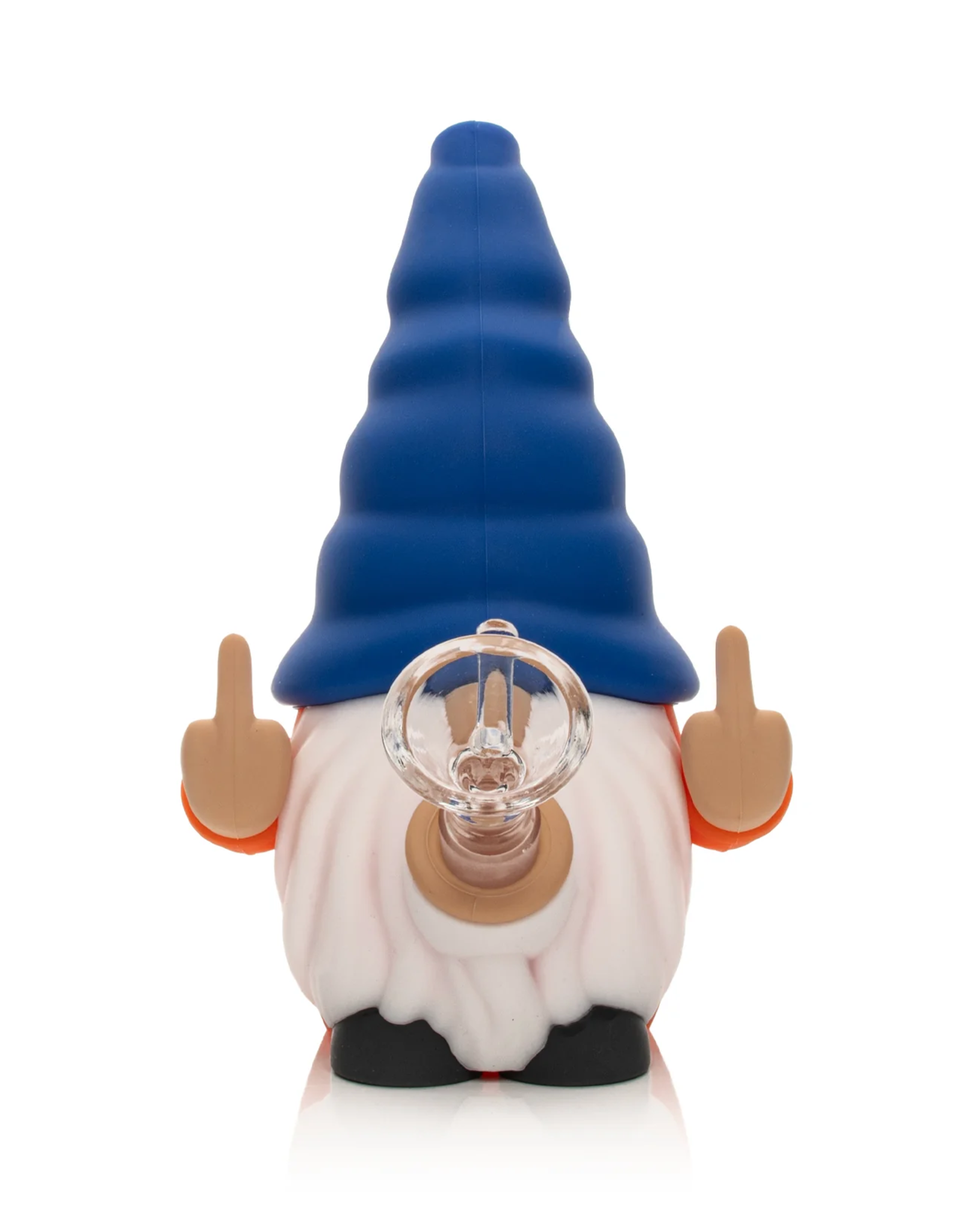 6" Blue & Red No Fux Gnome Water Pipe