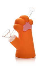 6" Orange Cat Paw Water Pipe
