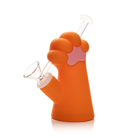 6" Orange Cat Paw Water Pipe