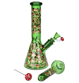 Pulsar 10" Shroomies Glow Herb Pipe Duo by Pulsar