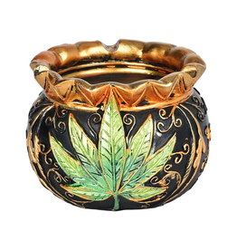 Royal Leaf Cauldron Secret Storage Ashtray - 4.5"