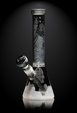 11" Unholy Coronation Beaker by Milkyway Glass - Smoke