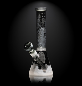 11" Unholy Coronation Beaker by Milkyway Glass - Smoke