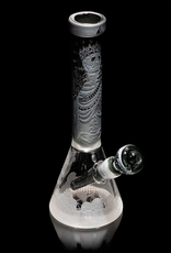 11" Unholy Coronation Beaker by Milkyway Glass - Smoke