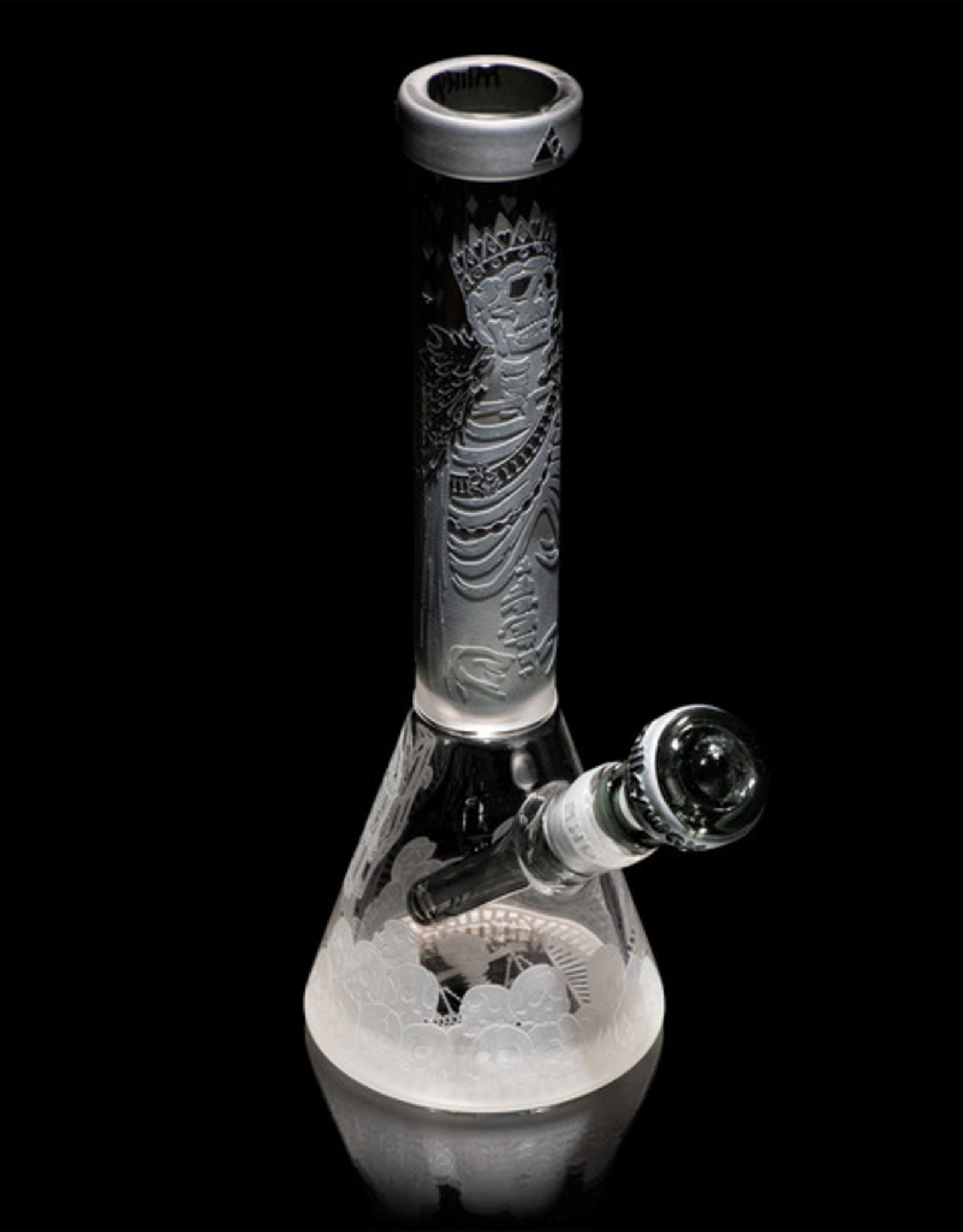 11" Unholy Coronation Beaker by Milkyway Glass - Smoke