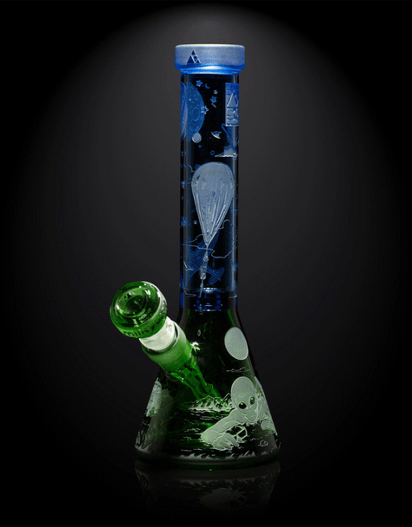 10.5" Roswell 1947 Beaker by Milkyway - Light Blue