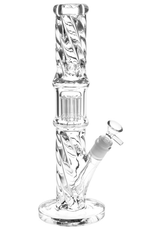 14" Translucent Twisty Jellyfish Perc Straight Tube