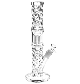 14" Translucent Twisty Jellyfish Perc Straight Tube