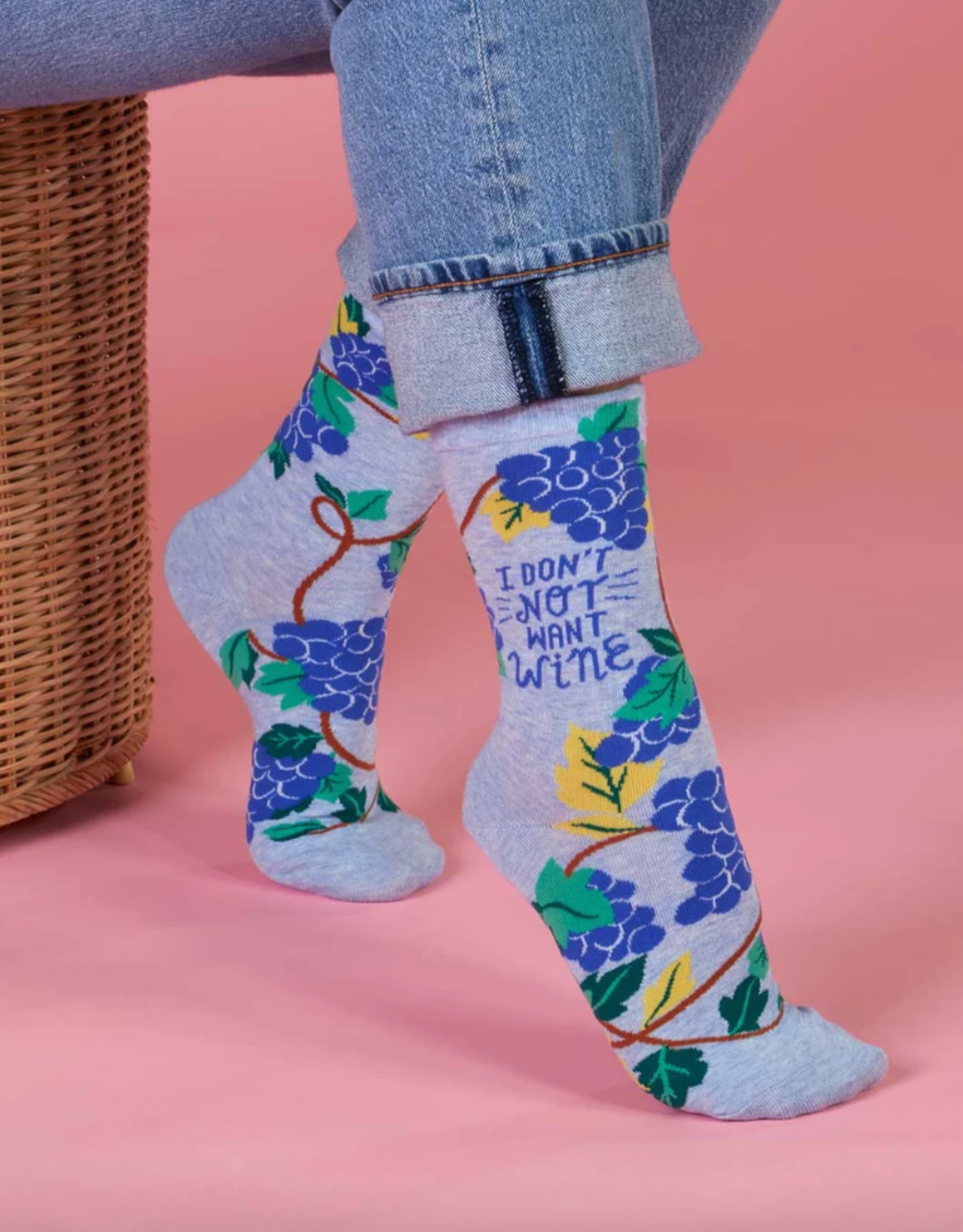 Don't Not Want Wine Crew Socks