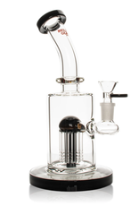 Red Eye Glass 9" Black Overstand Bubbler by Red Eye Glass