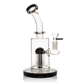 Red Eye Glass 9" Black Overstand Bubbler by Red Eye Glass
