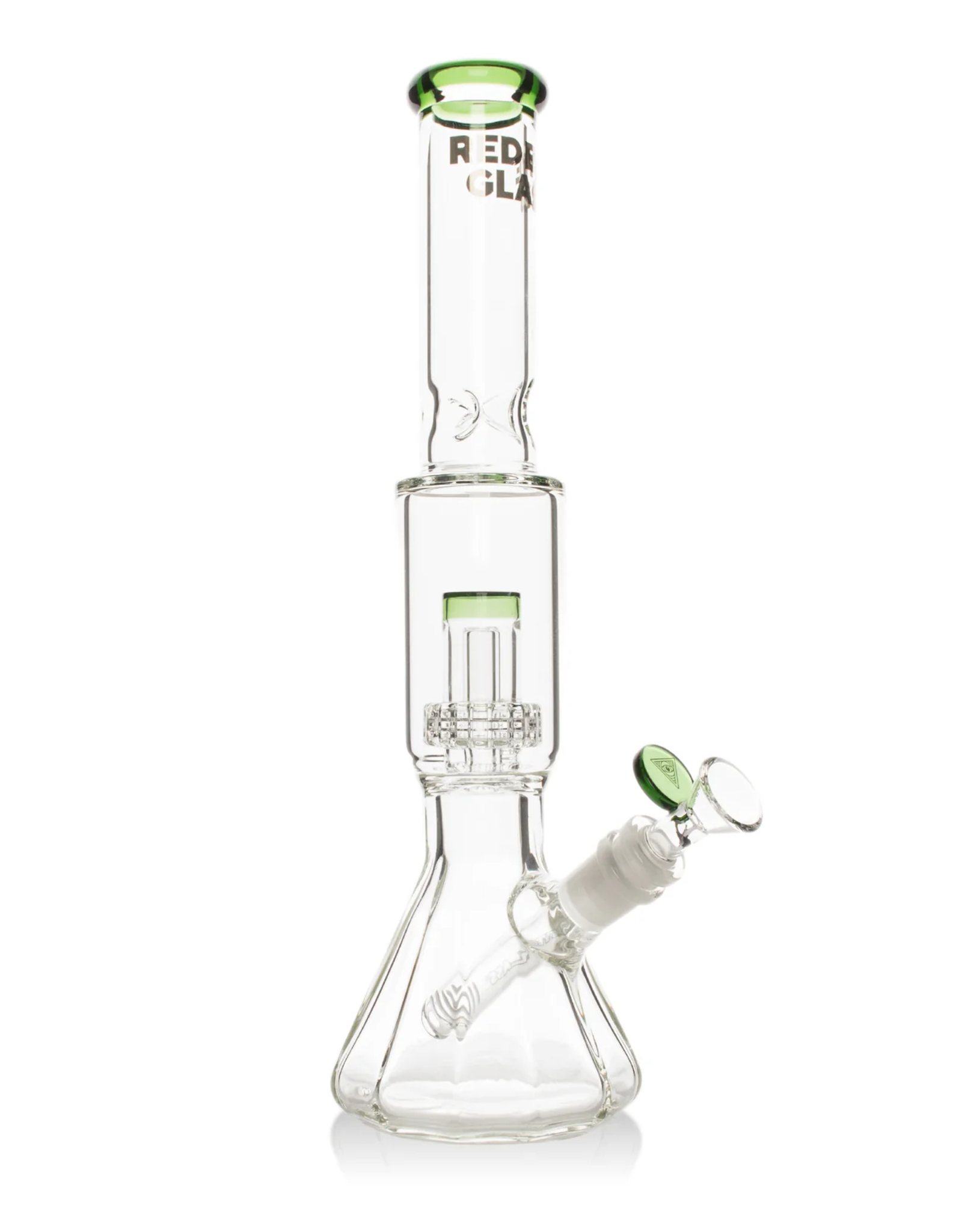 Red Eye Glass 12" Green Dodecagon Water Pipe by Red Eye Glass