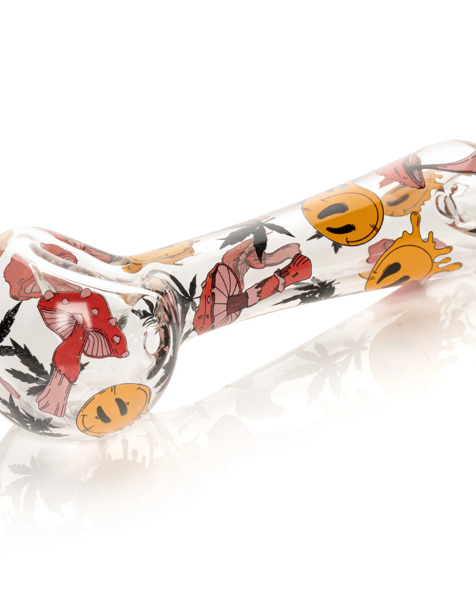 4.5" Smiley Shrooms Pipe by Red Eye Glass