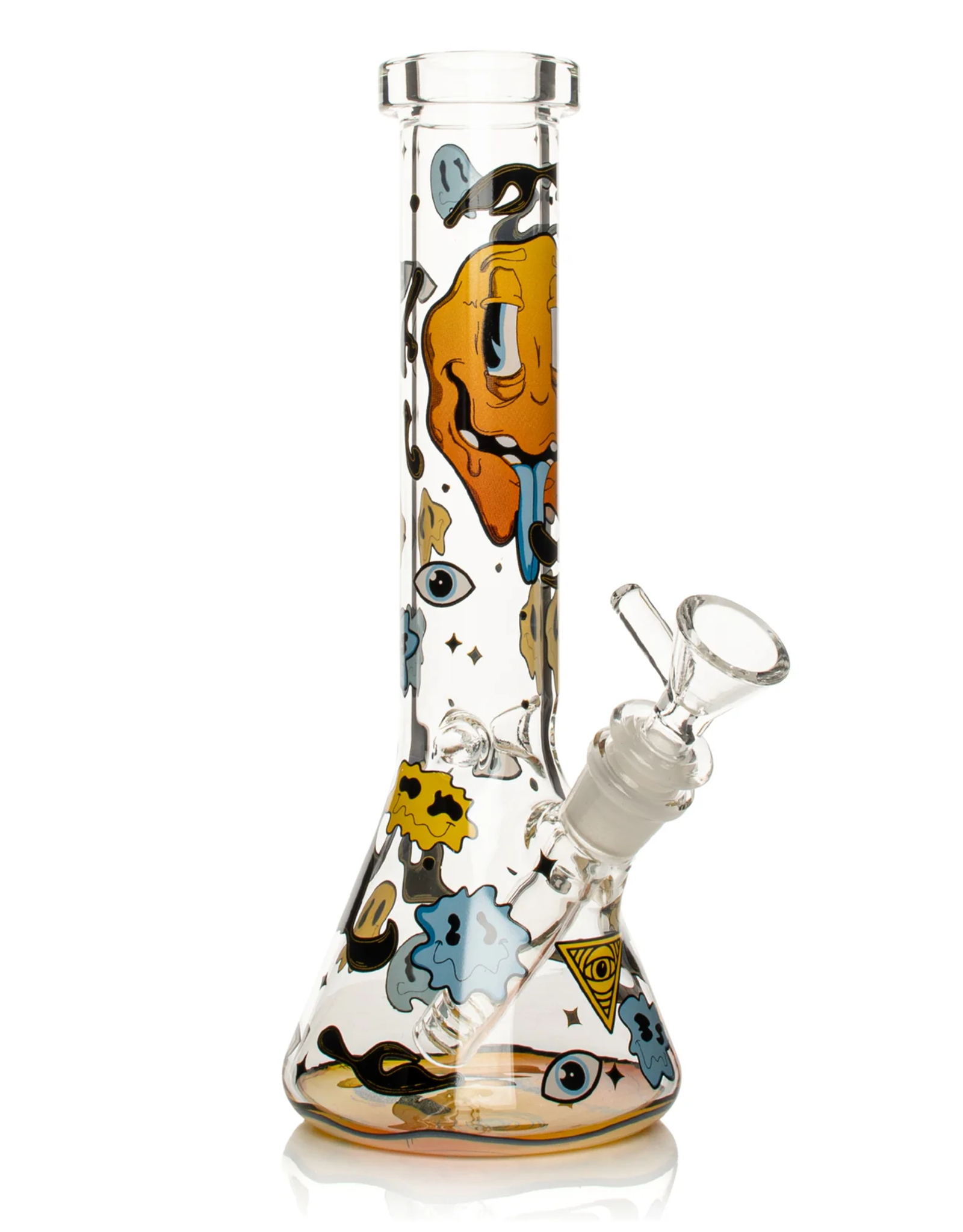 Red Eye Glass 10" Smiley Face Beaker by Red Eye Glass