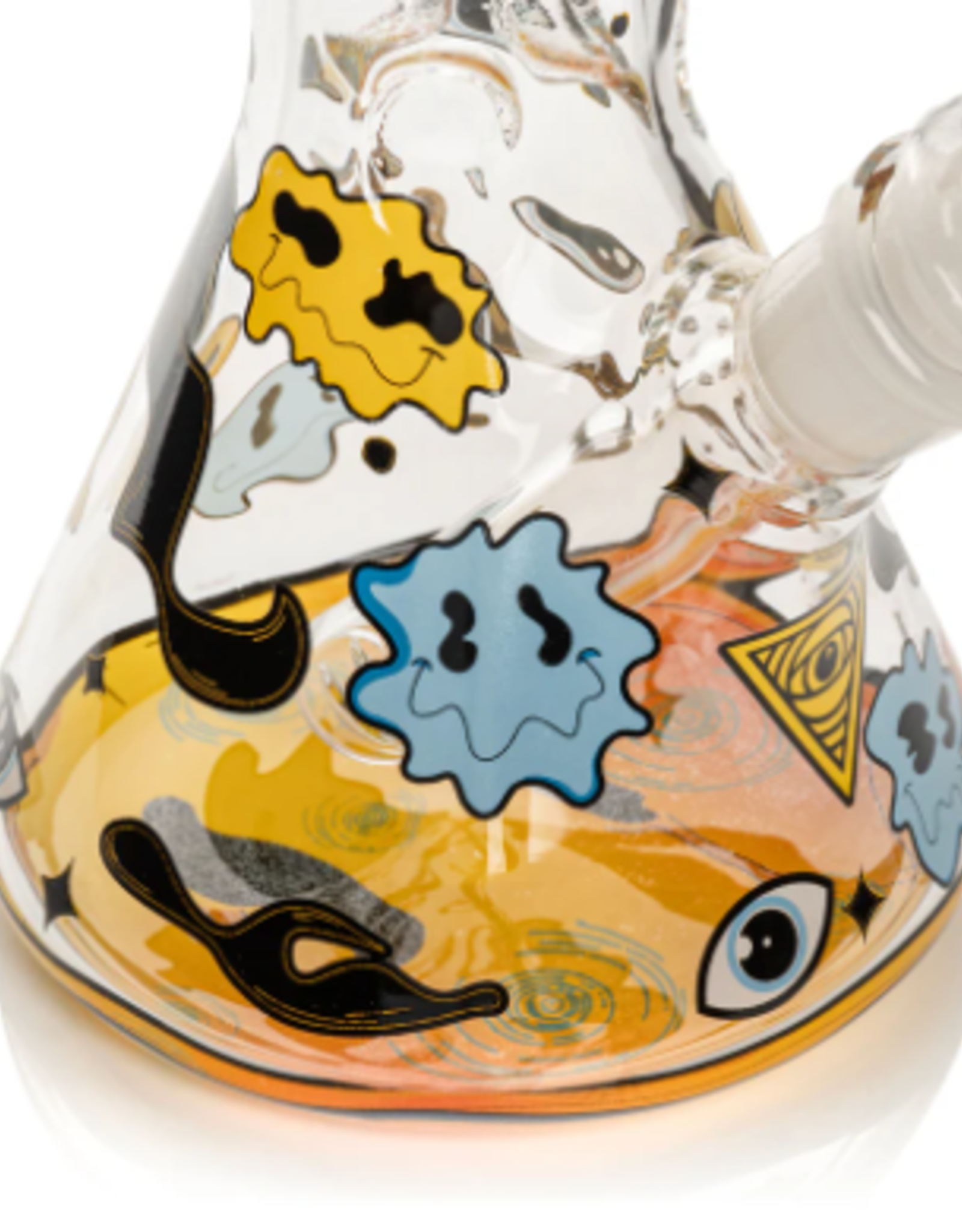 Red Eye Glass 10" Smiley Face Beaker by Red Eye Glass