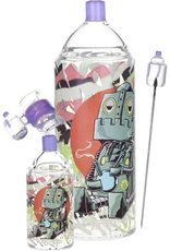 Pulsar 7.5" Dope Bot Spray Paint Glass Water Pipe Set by Pulsar