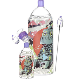 Pulsar 7.5" Dope Bot Spray Paint Glass Water Pipe Set by Pulsar
