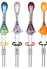 Pulsar 7.5" Candy Frit Twist Quartz Dab Straw by Pulsar