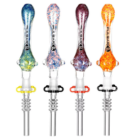 Pulsar 7.5" Candy Frit Twist Quartz Dab Straw by Pulsar