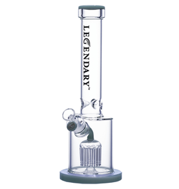 14.5" Jade Green Barrel Perc Straight Tube by Legendary