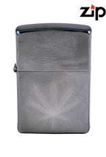 Brushed Chrome Leaf Zippo