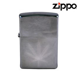 Brushed Chrome Leaf Zippo
