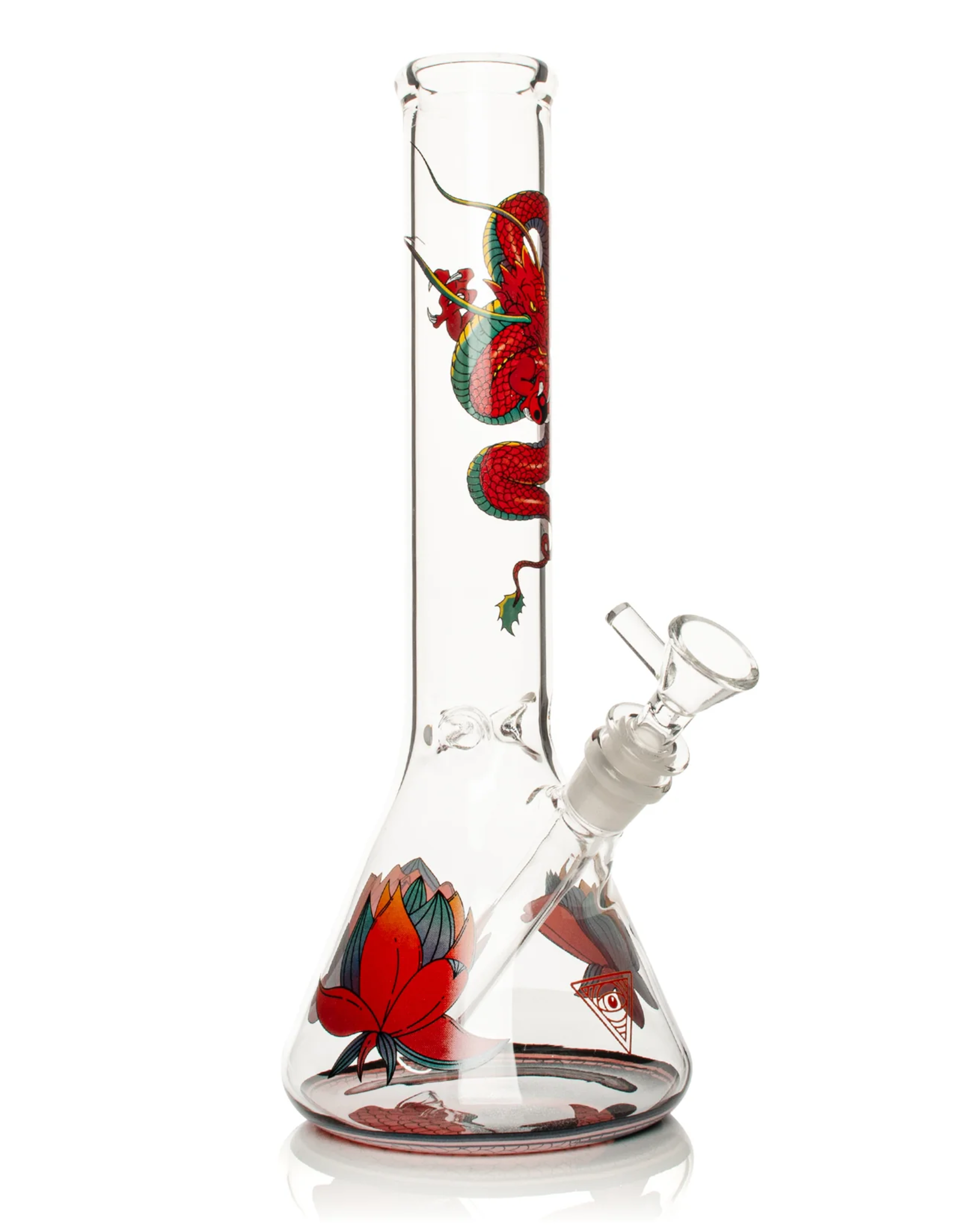 Red Eye Glass 12" Yin-Yang Dragon Beaker by Red Eye Glass