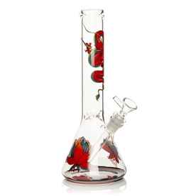 Red Eye Glass 12" Yin-Yang Dragon Beaker by Red Eye Glass