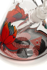 Red Eye Glass 12" Yin-Yang Dragon Beaker by Red Eye Glass