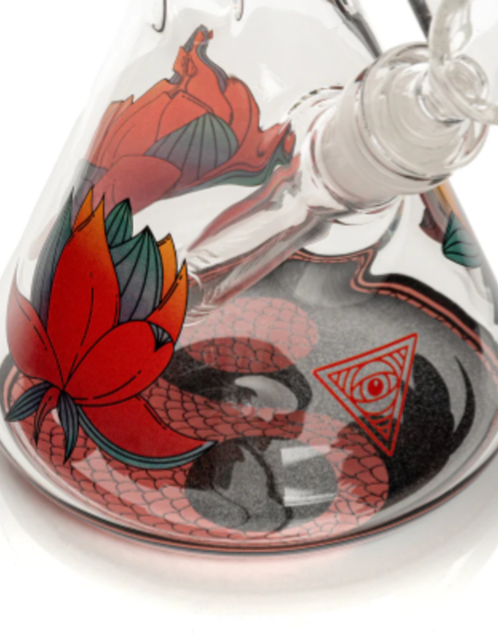 Red Eye Glass 12" Yin-Yang Dragon Beaker by Red Eye Glass